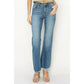 Risen - Mid Rise Fray Hem Bootcut Jeans