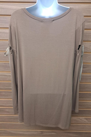 A.Gain - Blusa feminina de manga comprida com renda e gola redonda