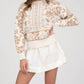 Blu Pepper - Geo Floral Long Sleeve Knit Sweater