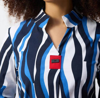 Joseph Ribkoff - Blusa trapézio com estampa abstrata tecida