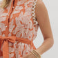 Entro - Embroidered Lace Trim Dress