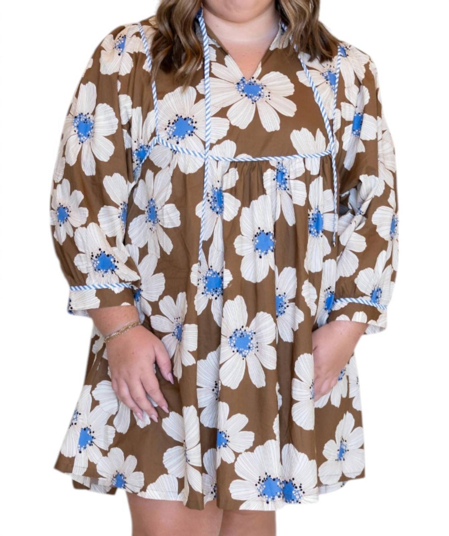Entro - Flirty Floral Dress - PLUS