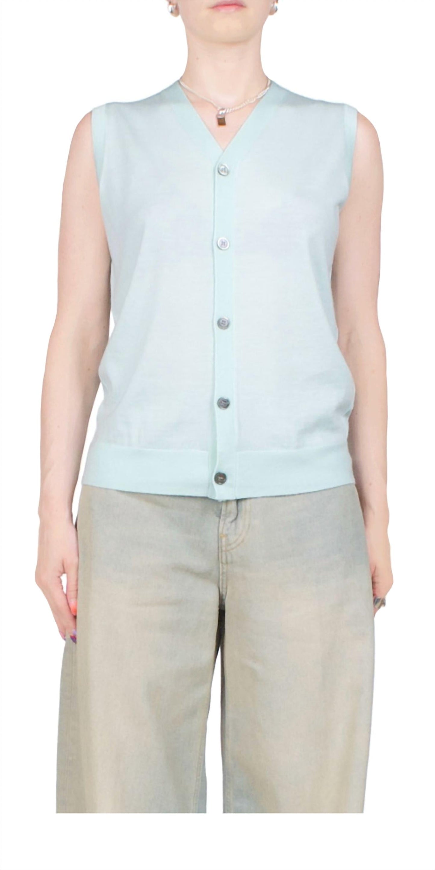 6397 - Wool Cashmere Button Vest