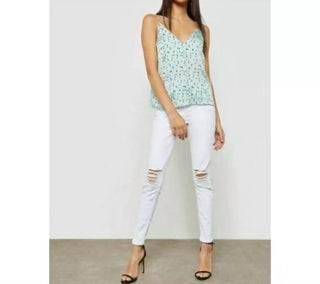 Topshop - Calça Jeans Skinny Jamie Moto Rasgada de Cintura Alta