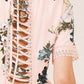 Entro - Lace Up Floral Mini Dress