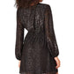Apricot - Lurex Jacquard Chiffon Wrap Dress