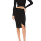 Kendall + Kylie - Compact Overlap Pencil Skirt
