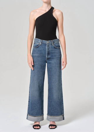 Agolde - Jeans Petite Dame de Cintura Alta e Perna Larga