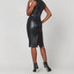 Spanx - Leather-like Combo Fitted Dress