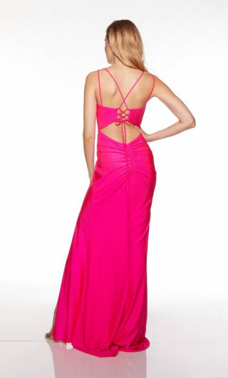 Alyce Paris - Strappy Back Plunging Dress