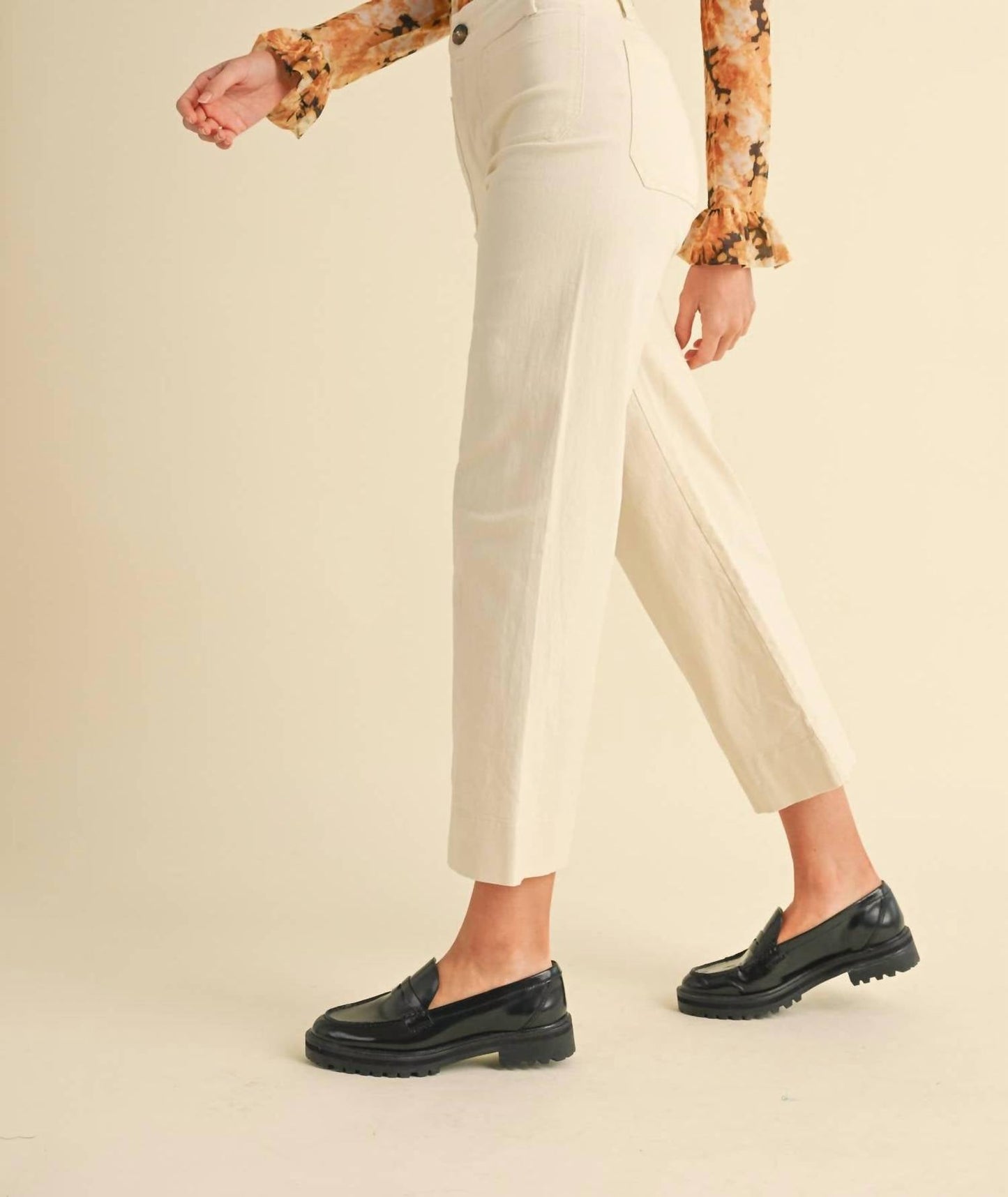 &Merci - Cropped Wide Leg Pants