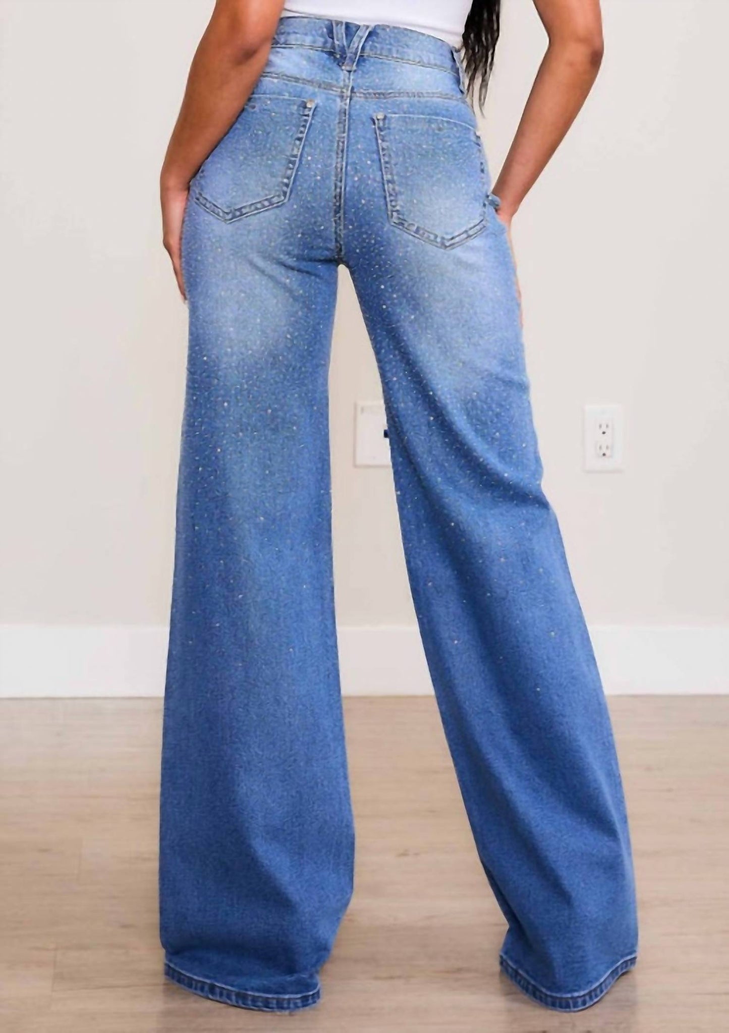 Vibrant M.I.U - Celine II Iridescent Rhinestone Jeans