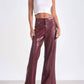 Elan - Faux Leather Wide Leg Pant