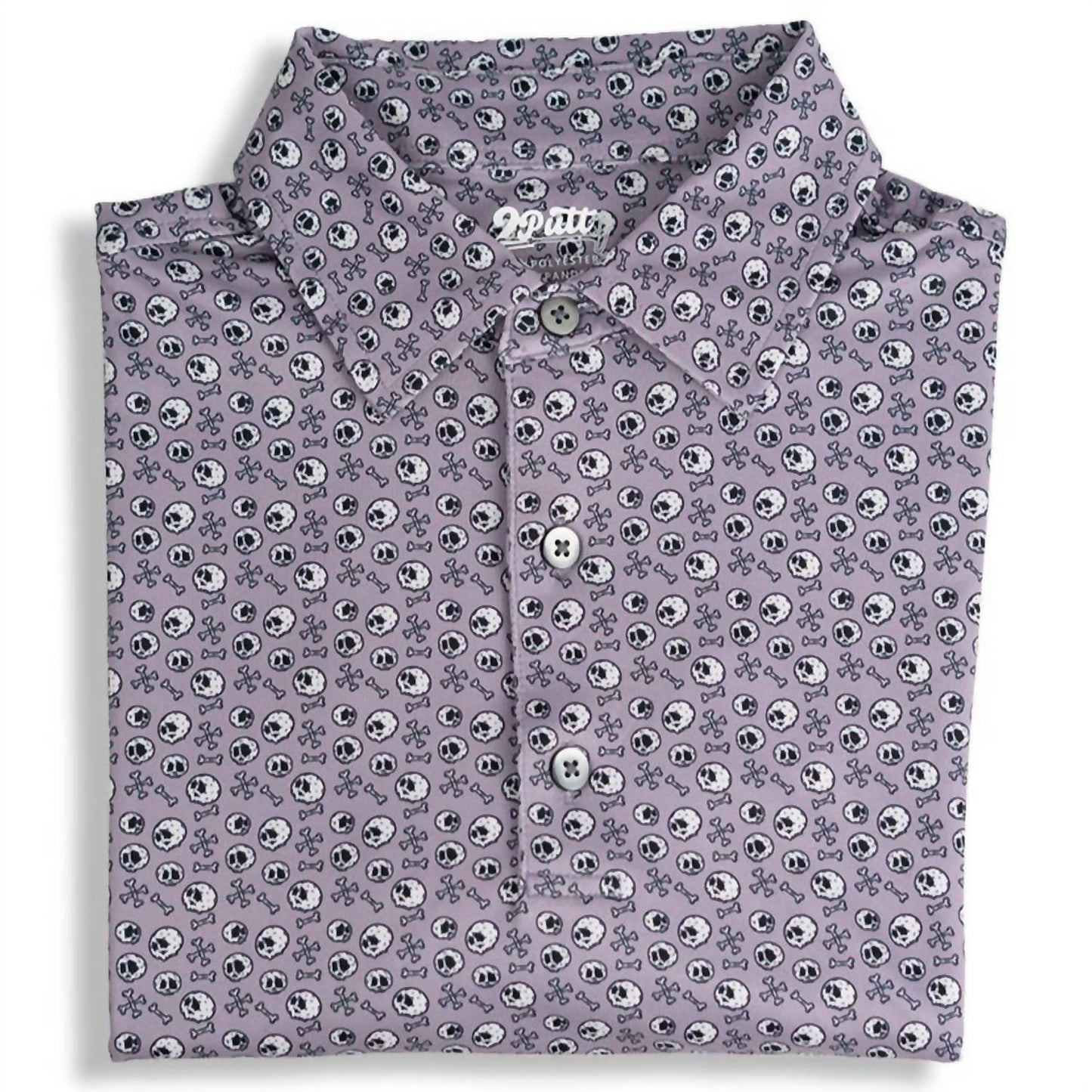 2Putt - Men's Skull And Bones Short Sleeve Polo