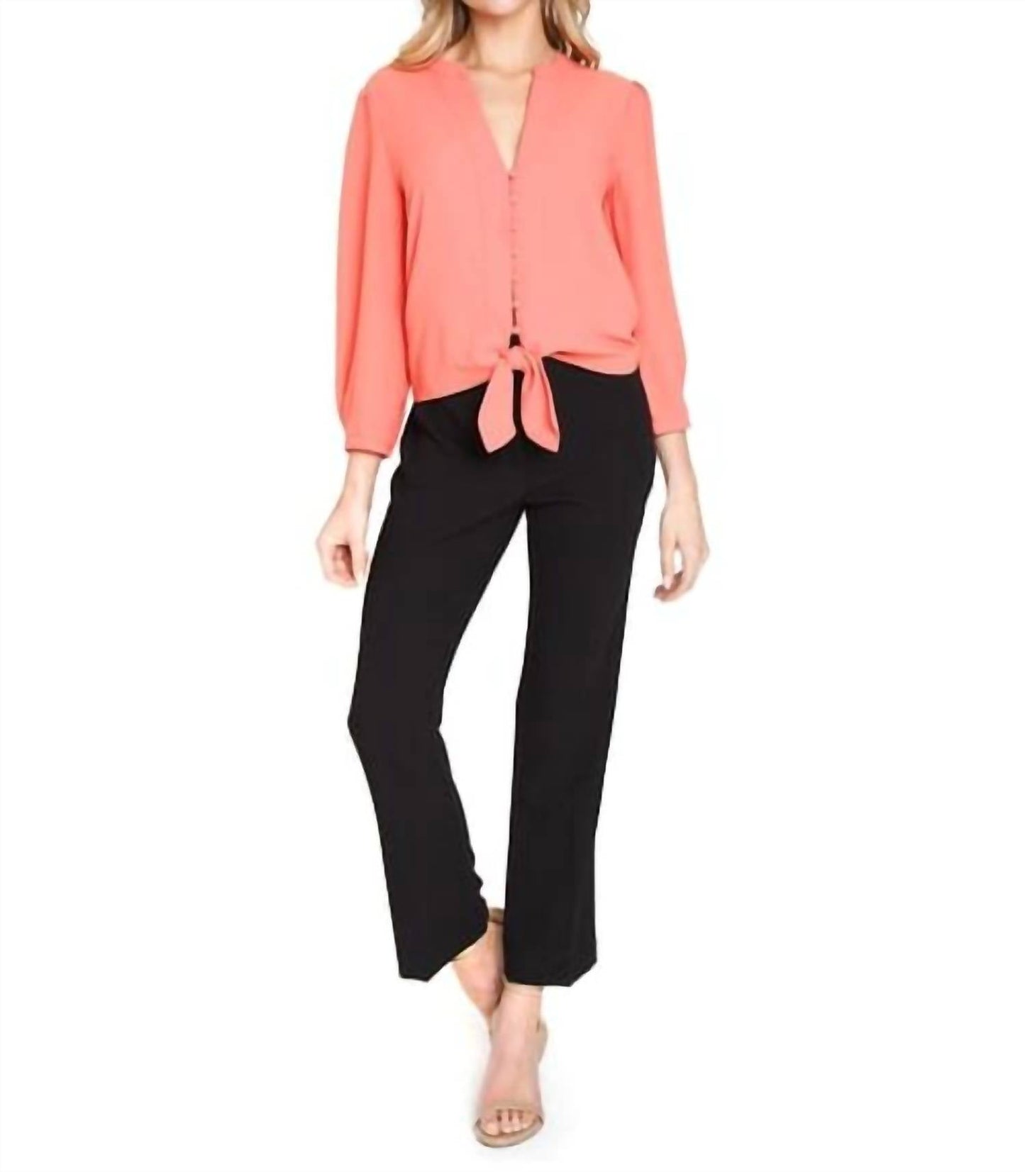 1.State - Tie Front Blouse