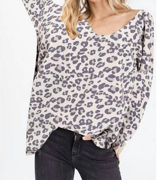 Bibi - BLUSA DE MALHA COM ESTAMPA DE LEOPARDO