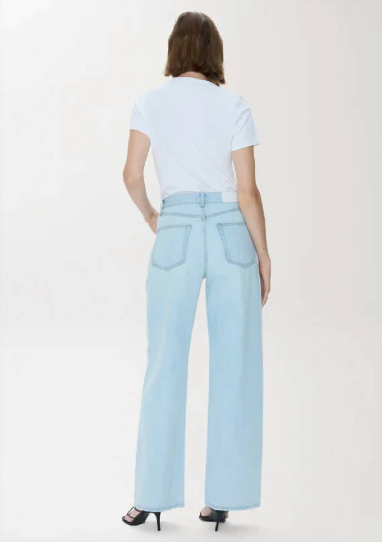 Pistola - Tate High Rise Bowed Wide Leg Jeans