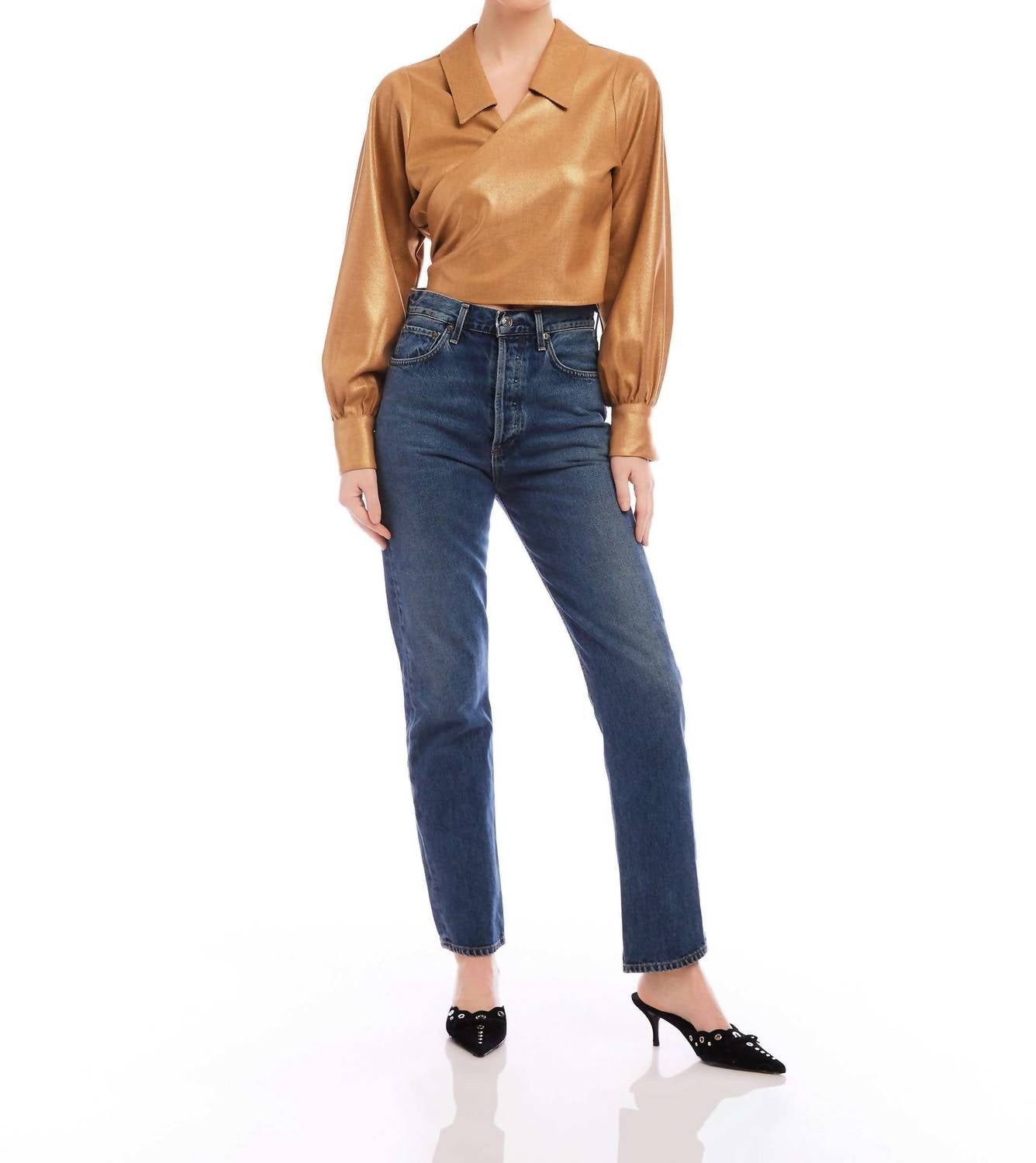 Fifteen Twenty - Sloane Crossover V-neck Wrap Shirt
