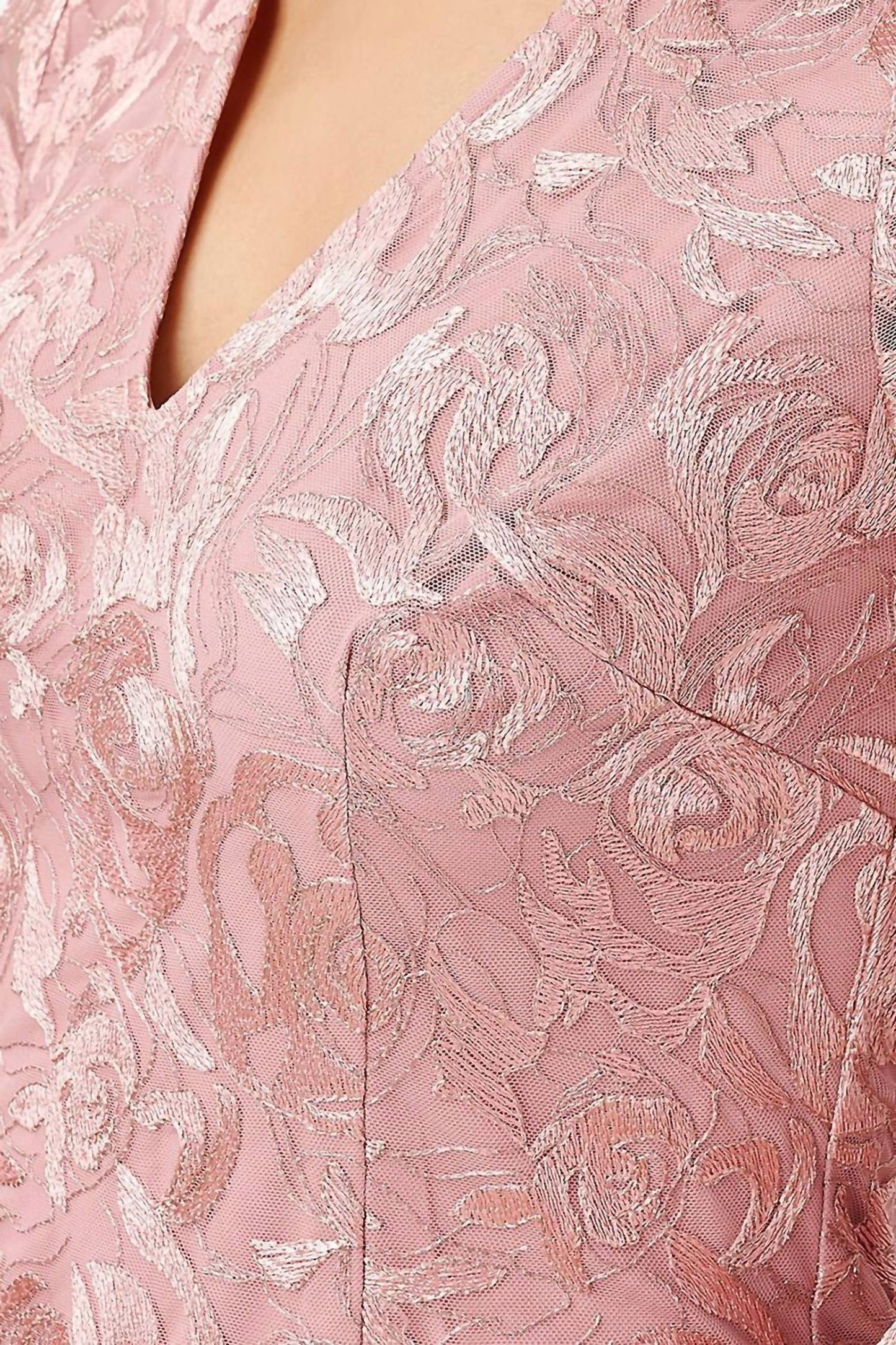 Adrianna Papell - Floral Embroidered Mini Dress