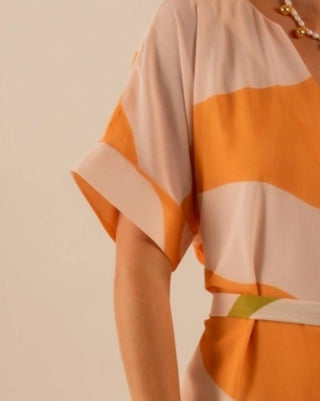 Care Tucker - Beatrice Sunset Swirling Wind Kaftan Dress