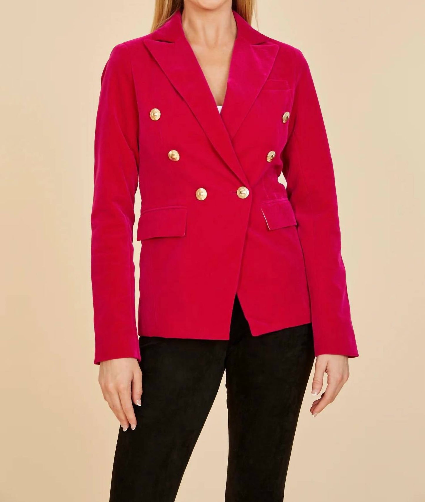 Dolce Cabo - Double Breasted Velvet Blazer