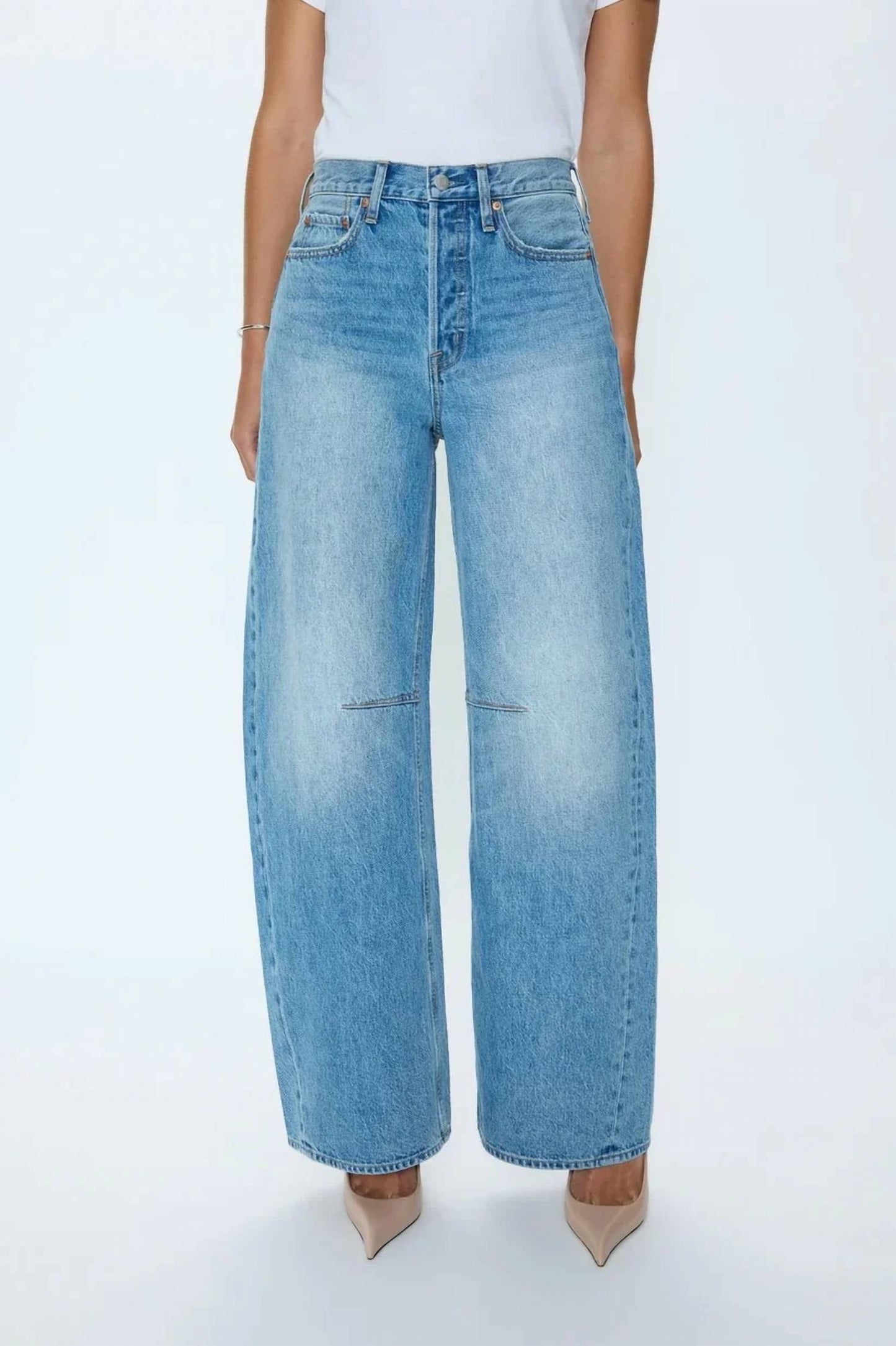 Pistola - Sydney High Rise Bowed Wide Leg Jean