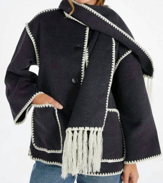 Elan - Whip Stitch Scarf Coat
