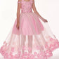 Rachel Allan - 3d Glitter Tulle Dress