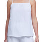 L'AGENCE Casablanca Linen Blend Tank in White, Size Large