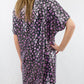 Adrienne - Animal Print Metallic Shift Mini Dress