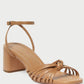 Loeffler Randall - Women's Olivia Leather Knot Mid Heel Sandal