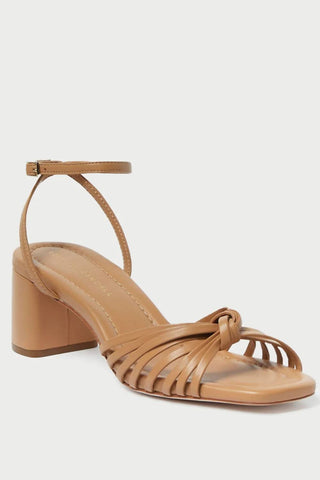 Loeffler Randall - Sandália feminina Olivia Leather Knot de salto médio