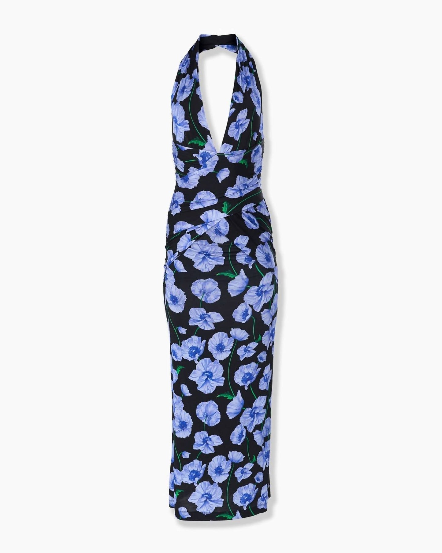 Carolina Herrera - Halter Neck Gathered Midi Dress