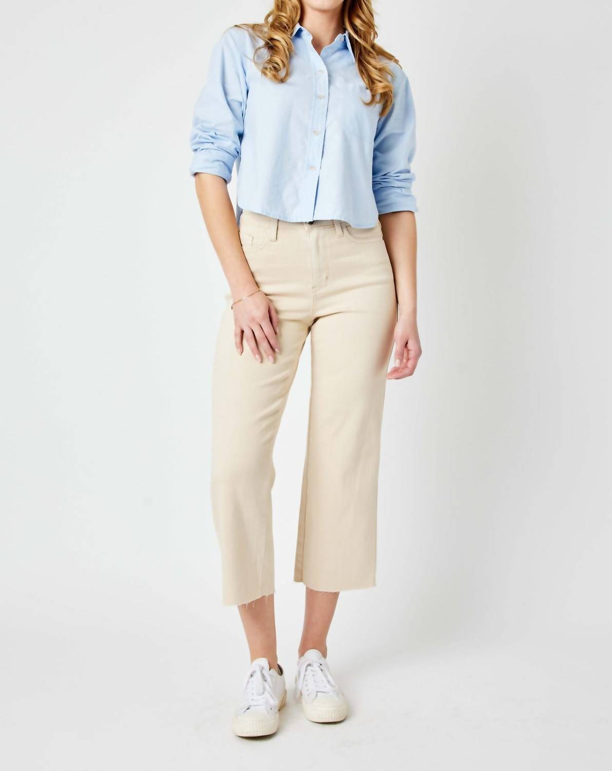 Judy Blue - HIGH WAIST CROP WIDE LEG JEAN