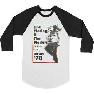 Bob Marley - Women's Europe 78 Juniors Quarter Sleeve Raglan Tee