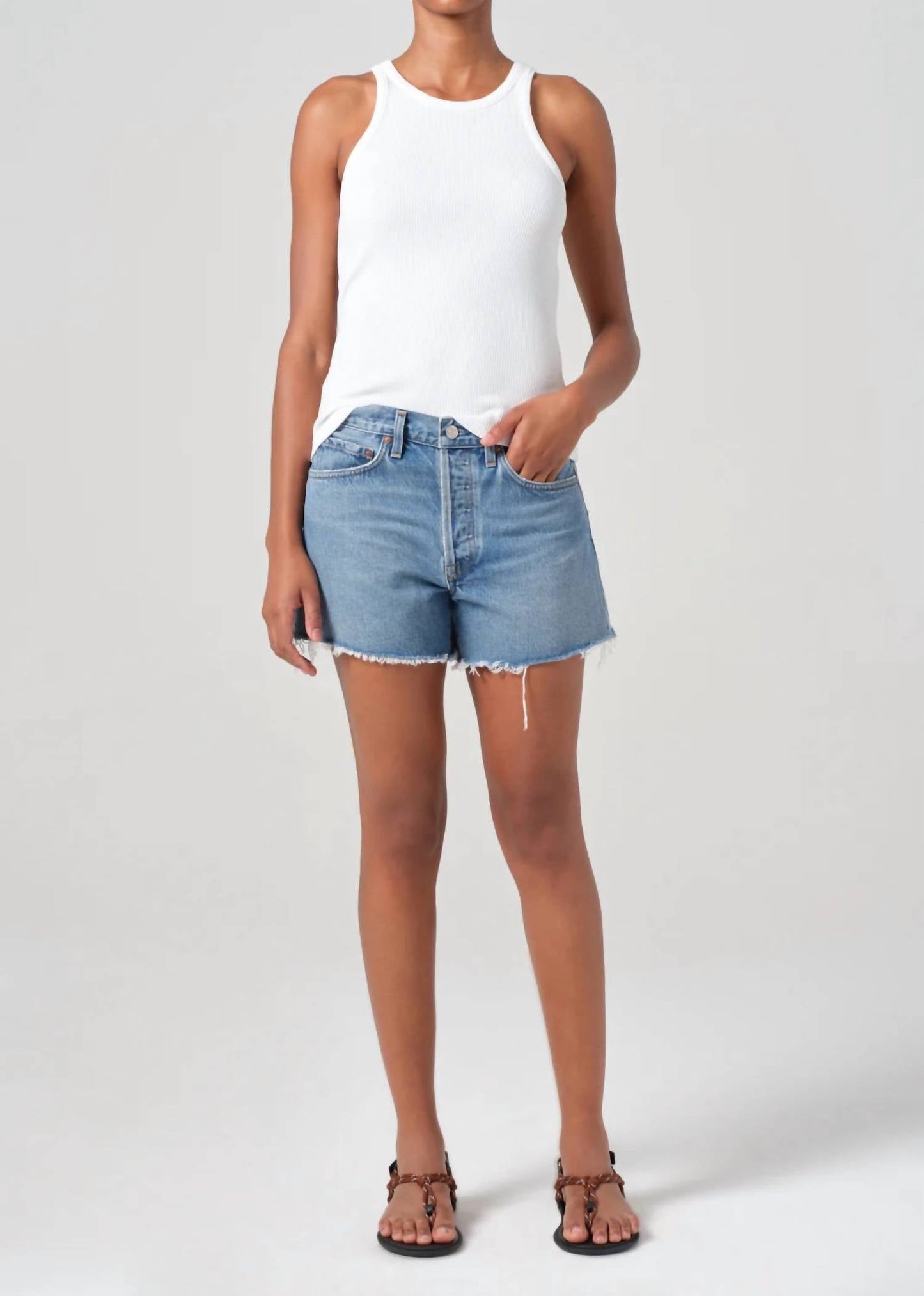 Agolde - Parker Long Jean Short