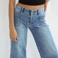 Just Black Denim - Slim Wide Leg Jeans