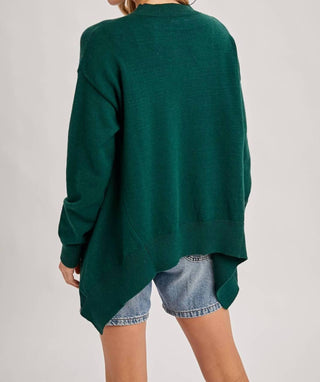 Bluivy - Women's Mock Neck Trapeze Knit Sweater