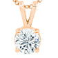 Diana M Jewels - 14kt 3.00 Cts Lab Grown Diamond Solitaire Necklace