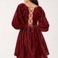 Free People - Daphne Velvet Sleeve Mini Dress