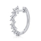 Diana M Jewels - 10 Baggett And Round Diamonds Huggie Earrings