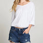 Chaser - Gianna 3/4 Sleeve V-neck Tee