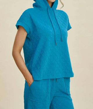 Trendsi - Conjunto de moletom com capuz e calça com cordão tamanho grande