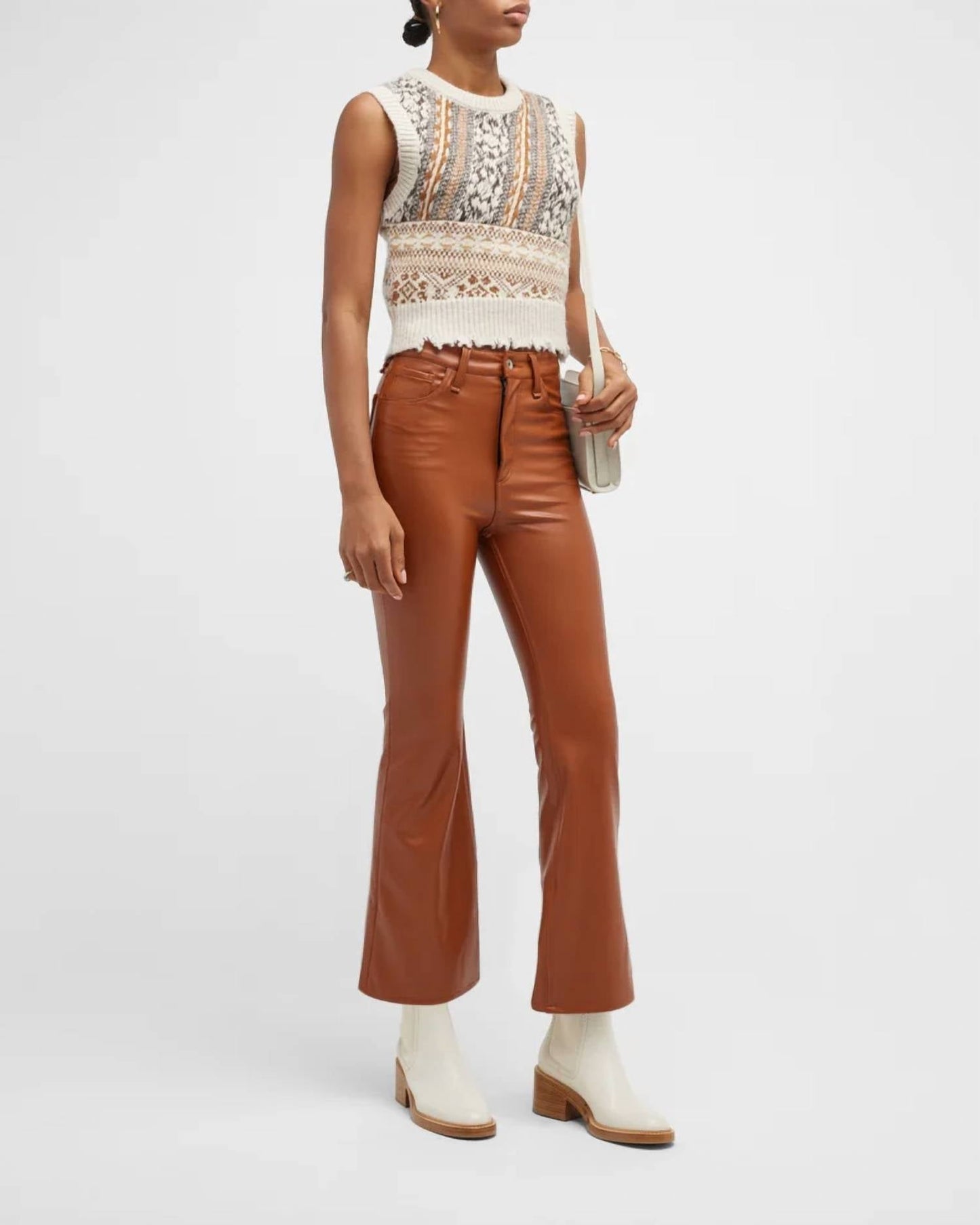 Rag & Bone - CASEY FAUX LEATHER FLARE PANTS