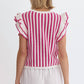 Entro - Striped Knit Top