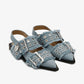Ganni - Women's Feminine Buckle Ballerina Charms Flat Sandal