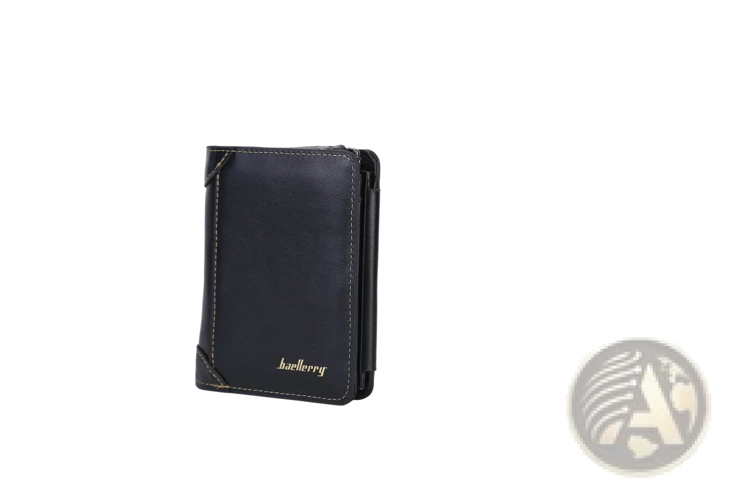 Baellerry Men's Trifold Pu Leather Zipper Wallet with 14 Card Slots