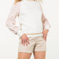 Thml - Tweed Sleeve Sweater