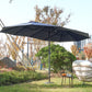14.8 Ft Double Sided Outdoor Umbrella Rectangular Large with Crank (Navy Blue) (No Base)