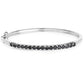 2.50 Carat Genuine Black Diamond .925 Sterling Silver Bangle